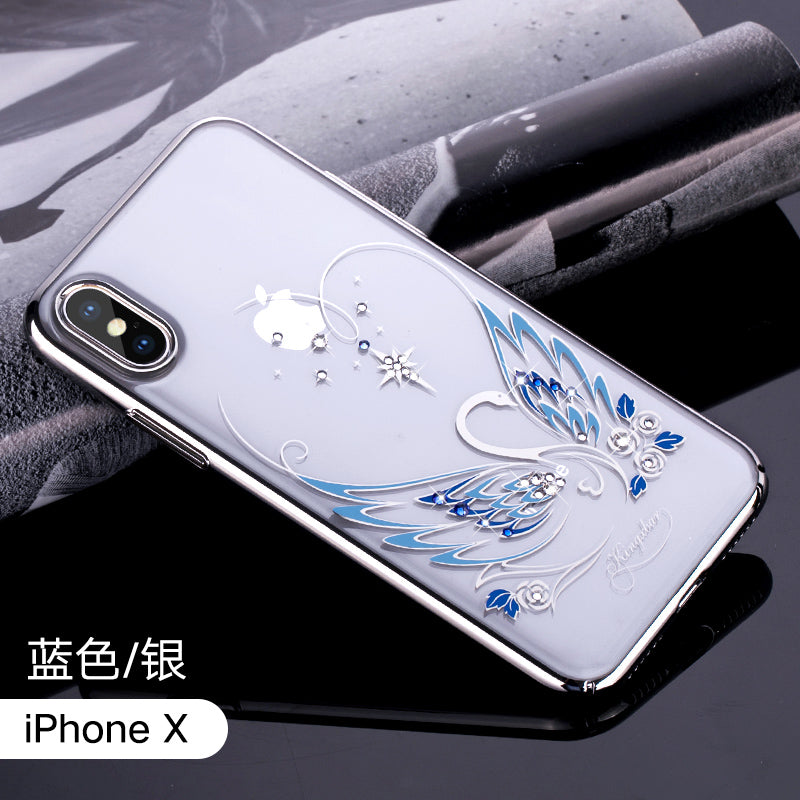 KINGXBAR Swarovski Crystal Clear Hard PC Case Cover for Apple iPhone XS/X