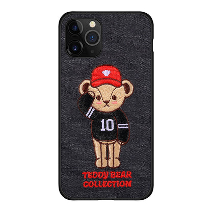 UKA Teddy Bear 3D Embroidery Back Case Cover