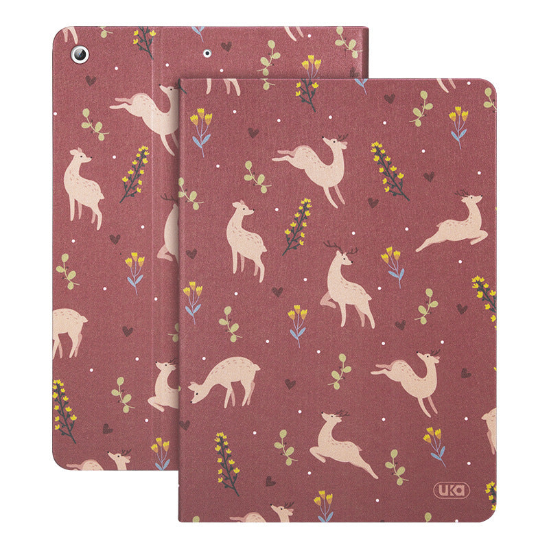 UKA Autumn Coming Auto Sleep Folio Stand Leather Case Cover for iPad Air (2019) 10.5-inch