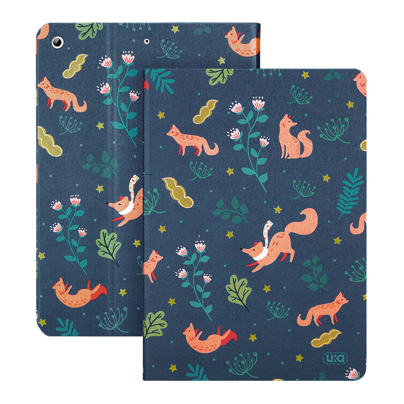 UKA Autumn Coming Auto Sleep Folio Stand Leather Case Cover for iPad Air (2019) 10.5-inch