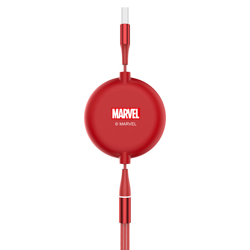 UKA Marvel Avengers Retractable 3-in-1 Lightning+Type-C+Micro USB Cable