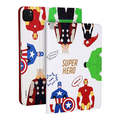 UKA Marvel Avengers Auto Sleep Folio Stand Silk Leather Case Cover