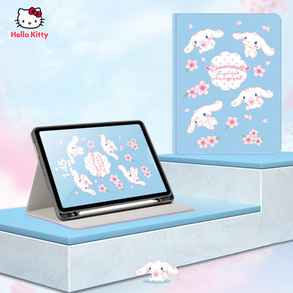 UKA Sanrio Characters Auto Sleep Folio Stand Leather Case with Pencil Holder for Apple iPad