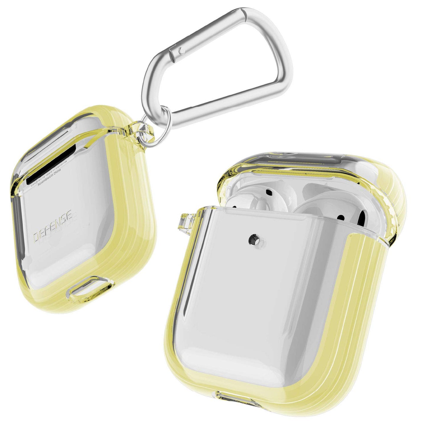 X-Doria Defense Clear Apple AirPods 2&1 Charging Case Cover with Carabiner Clip