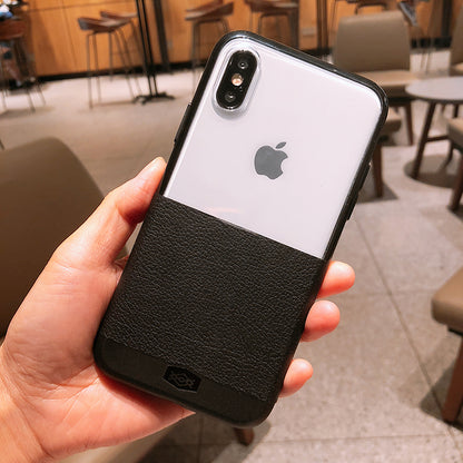 X-Doria Dash Faux Leather Clear PC Case Cover for Apple iPhone XR