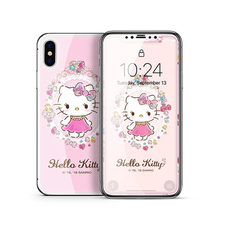 X-Doria Hello Kitty Tempered Glass Screen Protector & Back Cover Film for Apple iPhone XS/X