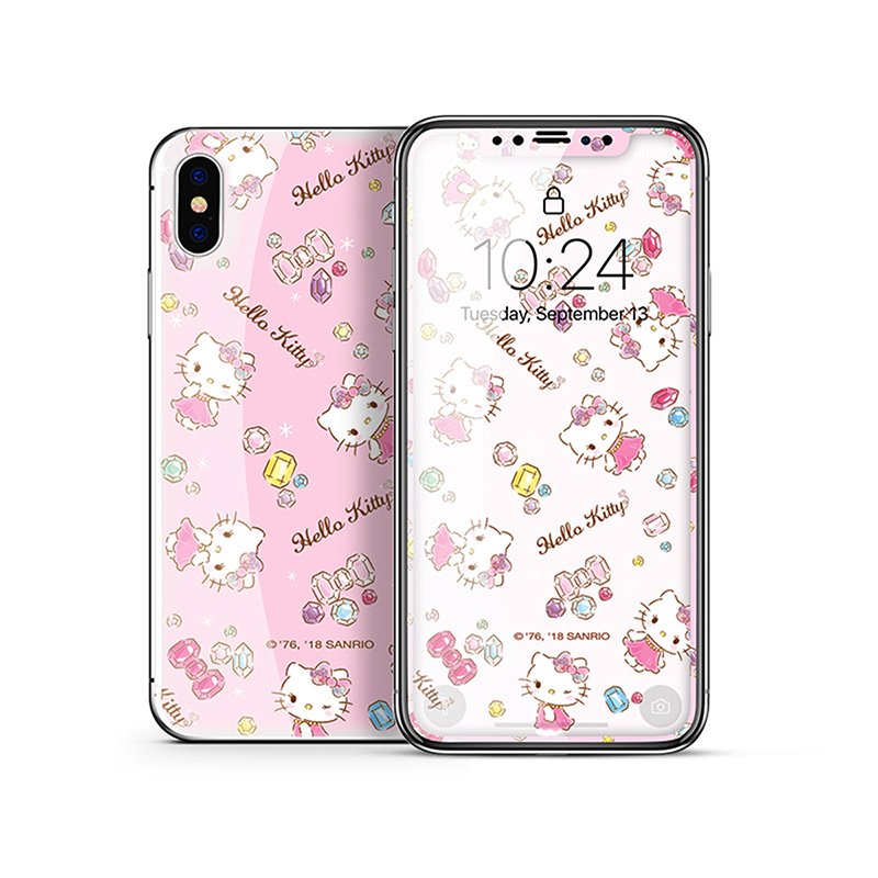 X-Doria Hello Kitty Tempered Glass Screen Protector & Back Cover Film for Apple iPhone XS/X